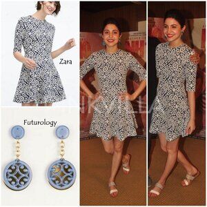 Zara Cotton Blend Midi Dress